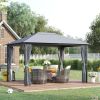 10ft x 13ft Patio Gazebo-Gray-AS