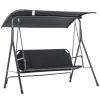 3-Person Porch Swing-Black