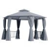 13ft x 13ft Patio Gazebo-Gray-AS