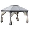 10ft x12ft Outdoor Gazebo, Grey-AS