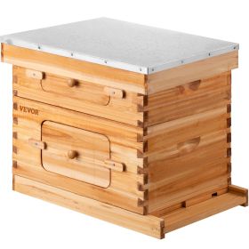 Beehive Box Kit Bee Honey Hive 20 Frames 1 Deep 1 Medium Natural Fir Wood