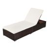 Leisure Rattan Furniture Pool Bed / Chaise (Single Sheet)-Brown