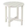 46*46*46cm Single Layer Round HDPE Side Table White