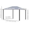 10ft x 13ft Patio Gazebo-Gray-AS