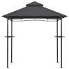 BBQ Gazebo 7.9'x4.9'x8.4' Anthracite Steel