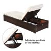 Leisure Rattan Furniture Pool Bed / Chaise (Single Sheet)-Brown