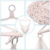 Free shipping 2pcs Indoor Outdoor Garden Cotton Hanging Rope Air/Sky Chair Swing Beige Hammocks