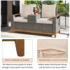 U_Style Comfort Adjustable Loveseat,Armrest With Storage Space With 2 Colors,Suitable For Courtyards, Swimming Pools And Balconies, etc.