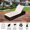 Leisure Rattan Furniture Pool Bed / Chaise (Single Sheet)-Brown