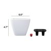 2-Pack Smart Self-watering Planter Pot for Indoor and Outdoor - White - Square Cone