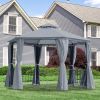 13ft x 13ft Patio Gazebo-Gray-AS