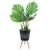 S/2 10/12" PLANTER W/ WOOD LEGS, NAVY KD