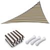 25' x 25' x 25' Triangle Sun Shade Sail/ Coffee+White