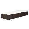 Leisure Rattan Furniture Pool Bed / Chaise (Single Sheet)-Brown