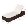 Leisure Rattan Furniture Pool Bed / Chaise (Single Sheet)-Brown