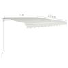 Manual Retractable Awning 118.1"x98.4" Cream