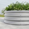 32.08*11.4" Tall Round Raised Garedn Bed, Metal Raised Beds for Vegetables, Outdoor Garden Raised Planter Box, Backyard Patio Planter Raised Beds for