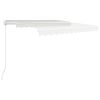 Manual Retractable Awning 118.1"x98.4" Cream