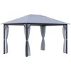 10ft x 13ft Patio Gazebo-Gray-AS