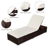 Leisure Rattan Furniture Pool Bed / Chaise (Single Sheet)-Brown