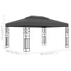 Gazebo with Double Roof 118.1"x157.5" Anthracite