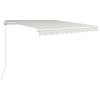 Manual Retractable Awning 118.1"x98.4" Cream