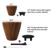 2-Pack 10 in.Dark Wood Plastic Self-watering Planter Pot