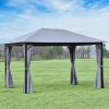 10ft x 13ft Patio Gazebo-Gray-AS