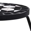 Mosaic Tables 3 pcs Black and White Ceramic