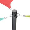 10ft Sun Sail Pole Post Black