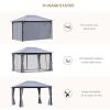 10ft x 13ft Patio Gazebo-Gray-AS