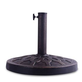 Outdoor Garden Heavy Duty Square Umbrella Base Stand of 17.5 Inch   30 lbs (Color: Bronze A, Type: Umbrella Stands & Bases)