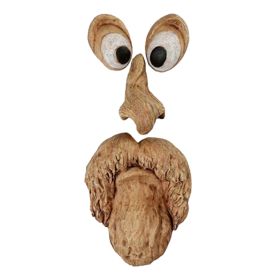 Resin Old Man Tree Hugger Bark Ghost Face Decoration Funny Tree Face (Model: A)