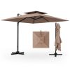 9.5 Feet Cantilever Patio Umbrella with 360¬∞ Rotation and Double Top