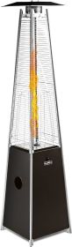 LEGACY HEATING Delta X5 Pyramid Patio Heater, 40,000BTU Outdoor Patio Heater, Quartz Glass Tube Propane Heaters for Patio with Wheels, Triple Protecti (Color: Mocha, Form Factor: Tower)