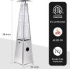 LEGACY HEATING Delta X5 Pyramid Patio Heater, 40,000BTU Outdoor Patio Heater, Quartz Glass Tube Propane Heaters for Patio with Wheels, Triple Protecti