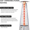 LEGACY HEATING Delta X5 Pyramid Patio Heater, 40,000BTU Outdoor Patio Heater, Quartz Glass Tube Propane Heaters for Patio with Wheels, Triple Protecti