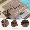 9.5 Feet Cantilever Patio Umbrella with 360¬∞ Rotation and Double Top