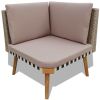 4 Piece Patio Lounge Set with Cushions Poly Rattan Gray