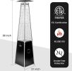 LEGACY HEATING Delta X5 Pyramid Patio Heater, 40,000BTU Outdoor Patio Heater, Quartz Glass Tube Propane Heaters for Patio with Wheels, Triple Protecti