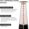 LEGACY HEATING Delta X5 Pyramid Patio Heater, 40,000BTU Outdoor Patio Heater, Quartz Glass Tube Propane Heaters for Patio with Wheels, Triple Protecti