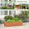 Garden Lawn Fir Wood Planter Box with Drainage Holes