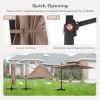 9.5 Feet Cantilever Patio Umbrella with 360¬∞ Rotation and Double Top